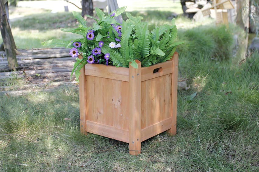 Large Wooden Square Planters