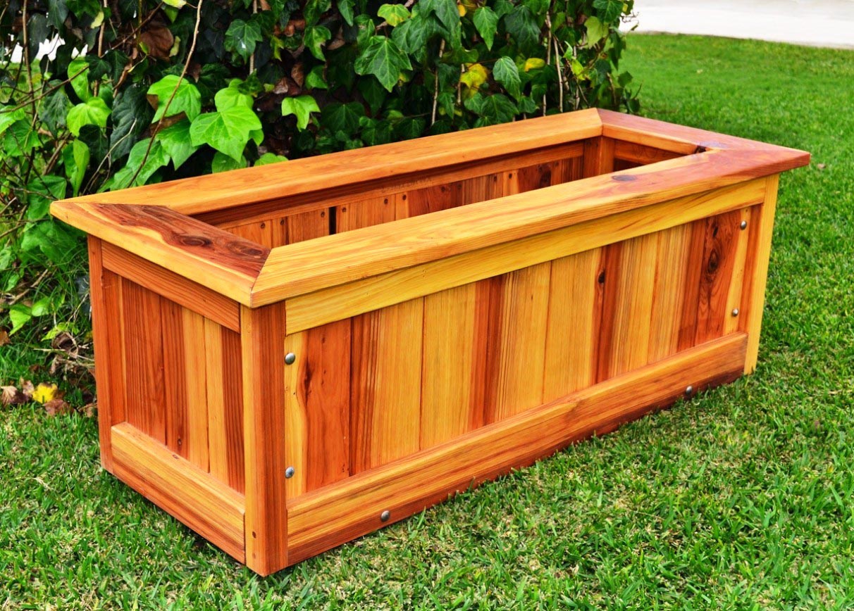 planter planters boxes wooden outdoor redwood box garden sonoma trellis wood cedar plans designs forever rectangular deck build diy plants