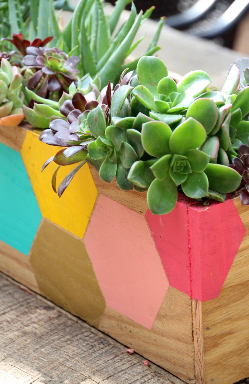Painted Wooden Planter Boxes